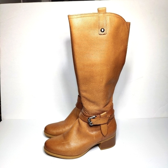 Naturalizer Kim Ankle Strap Almond Toe Knee High Riding Boot Women's Shoes Sz 6M - Picture 1 of 12